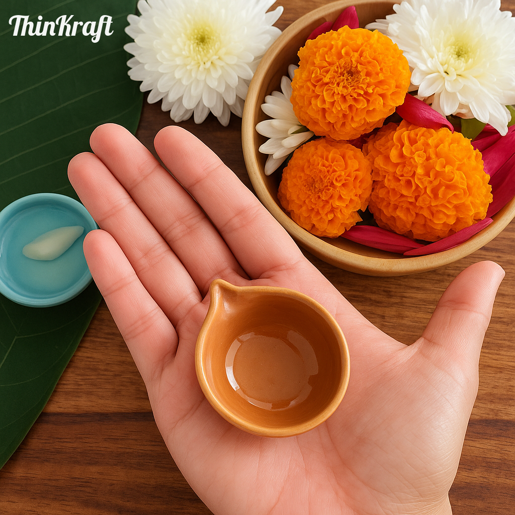 Handmade Ceramic Diwali Diyas – Set of 6