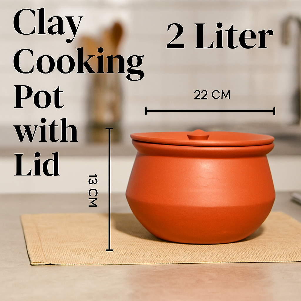 Clay Handi – 2 Liter | Natural & Healthy Cooking