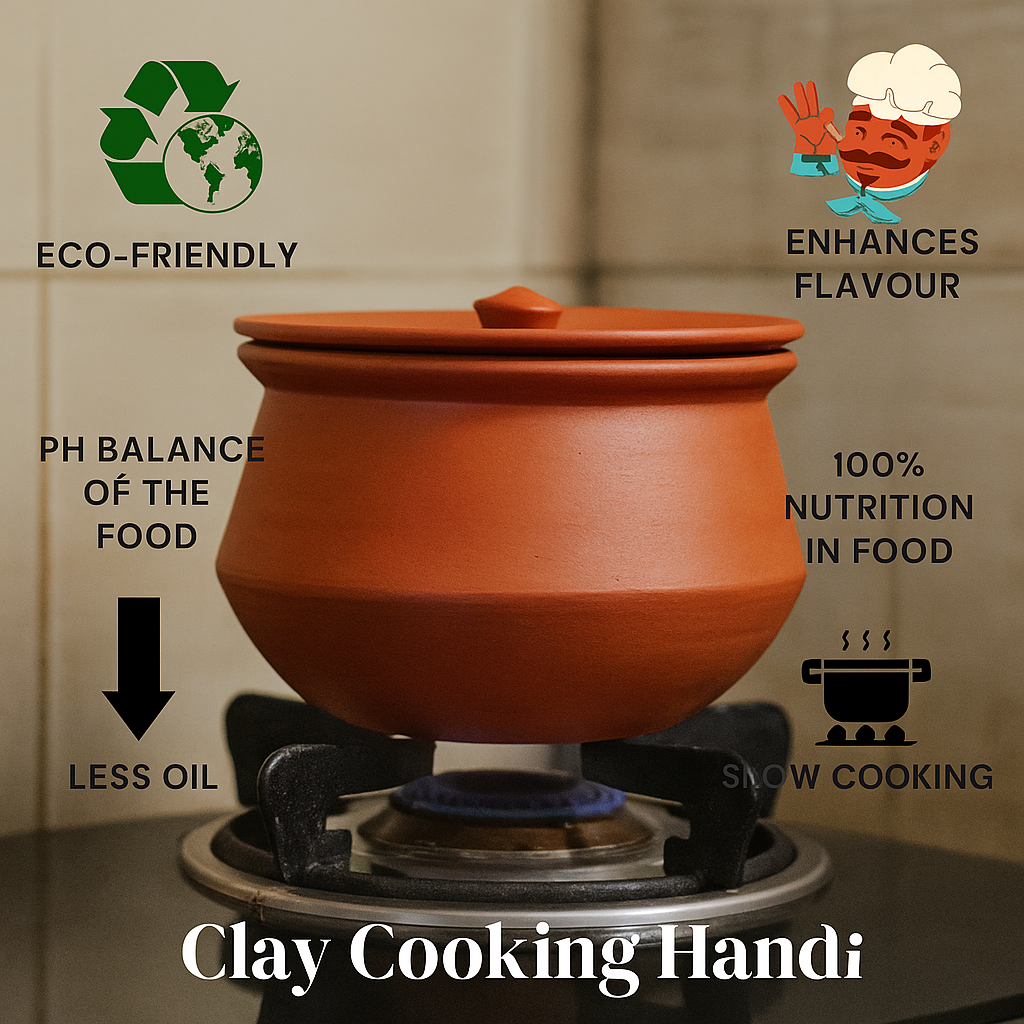Clay Handi – 2 Liter | Natural & Healthy Cooking