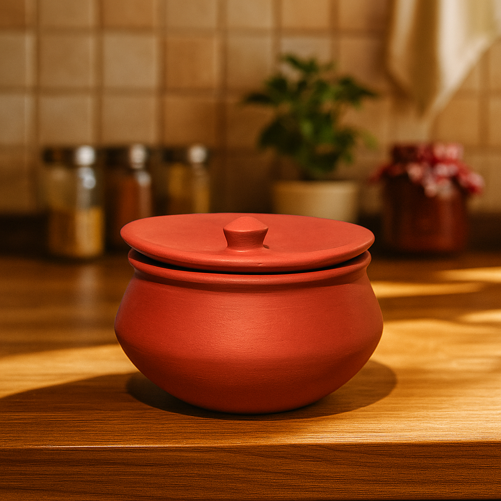 Terracotta Clay Pot with Lid for Curd | Mitti Dahi Handi, Yogurt Bowl